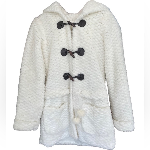 Fur coat with hood - Picture 1 of 11